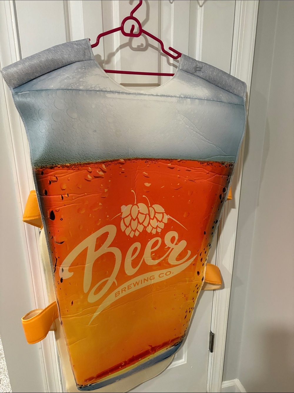 Spirit Orange and White Beer Foam Costume